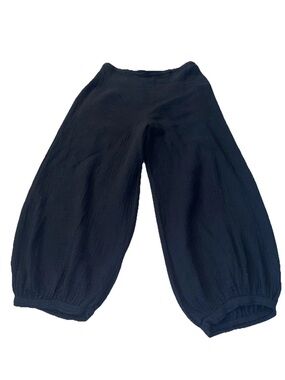 Bryn Walker Cropped Balloon Pants XXS Black Cotton USA Made